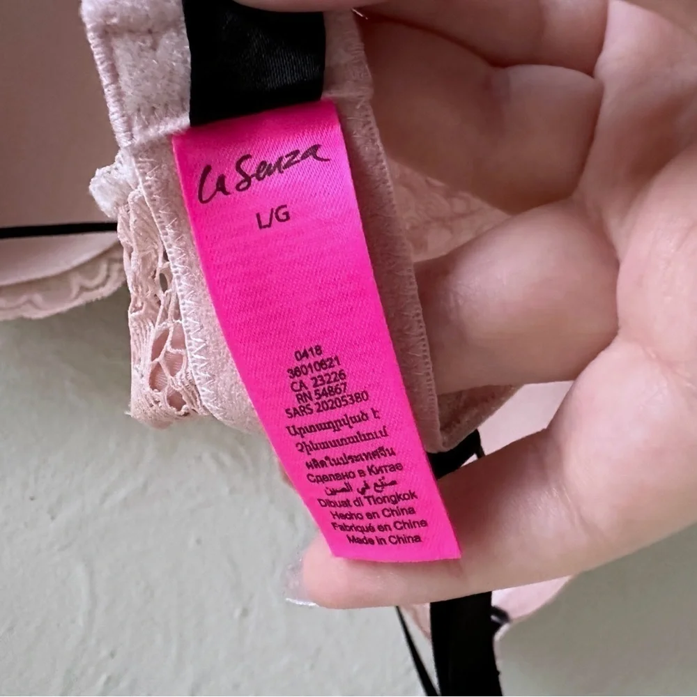 La Senza Pink Lace Corset Bra Top Size L - Picture 4 of 6